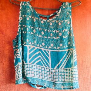Geo Print Crop Top